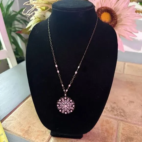 Sorrelli Crystal Brass Tone Pendant Necklace - Picture 10 of 11